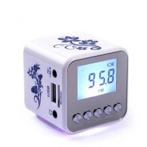 Mini despertador USB TF micro SD Port&aacute;til Radio