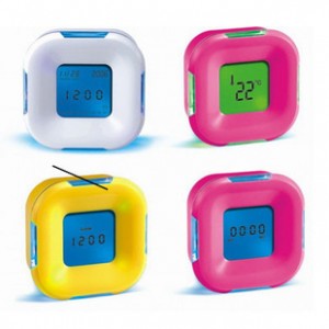 LED despertador de 4 lados