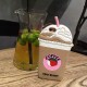 Carcasa TPU goma plástica formas moderno de helado café para iphone 6s, 6 plus