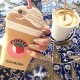 Carcasa TPU goma plástica formas moderno de helado café para iphone 6s, 6 plus