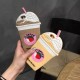 Carcasa TPU goma plástica formas moderno de helado café para iphone 6s, 6 plus